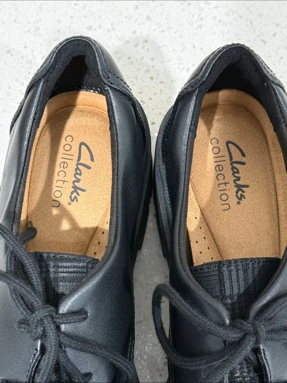 Clarks Calla Ruby Black Plaid Lug Sole Oxford Derby Shoes – 9.5 M